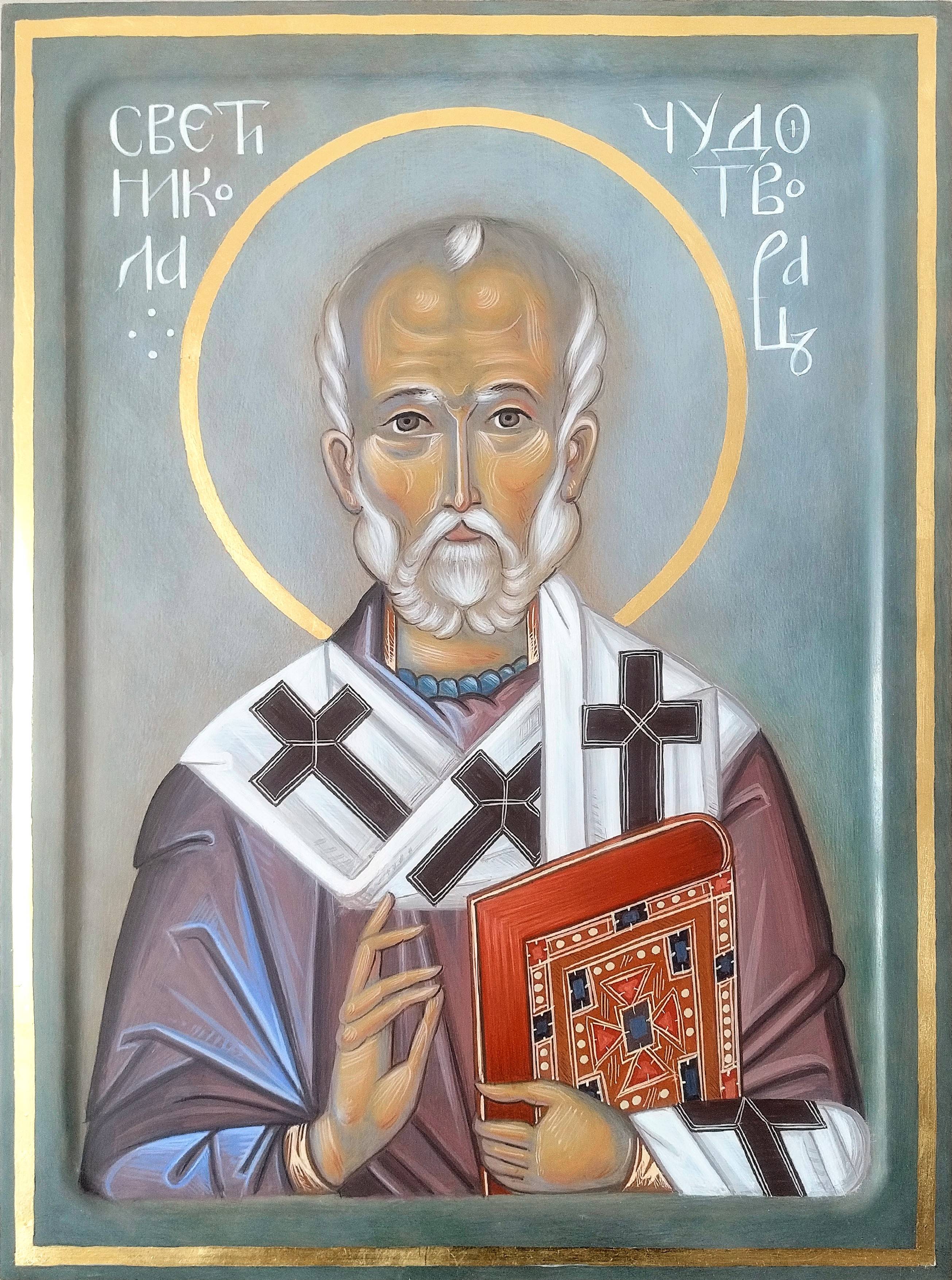 Икона Св. Никола Чудотворац - Иконописна радионица Анђел Шевић