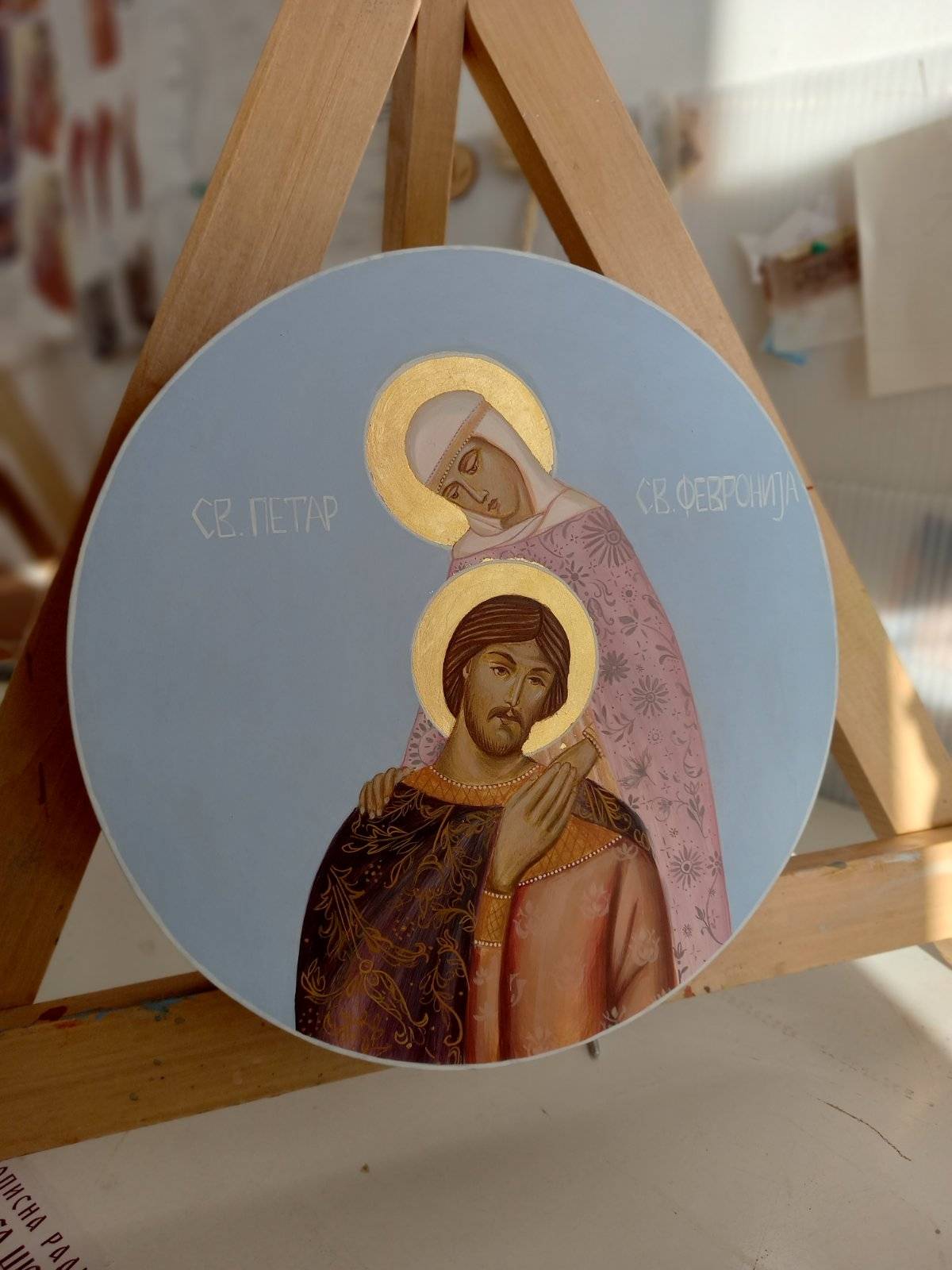 Икона Св. Петар и Св. Февронија - Иконописна радионица Анђел Шевић