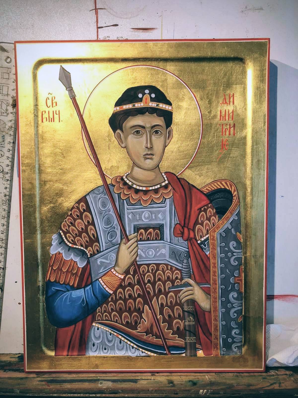 Икона Св. Вмч. Димитрије - Иконописна радионица Анђел Шевић