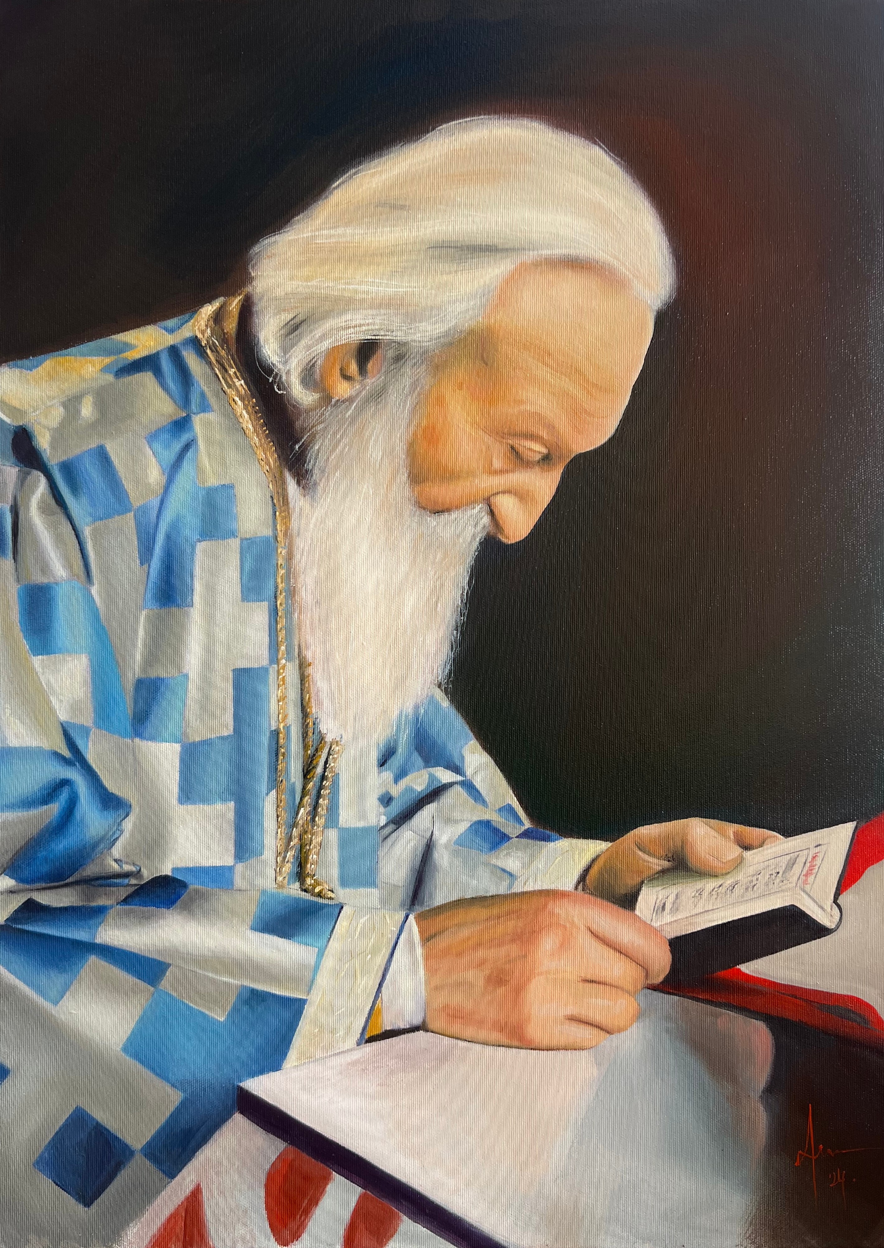 Икона Патријарх Павле уље - Иконописна радионица Анђел Шевић