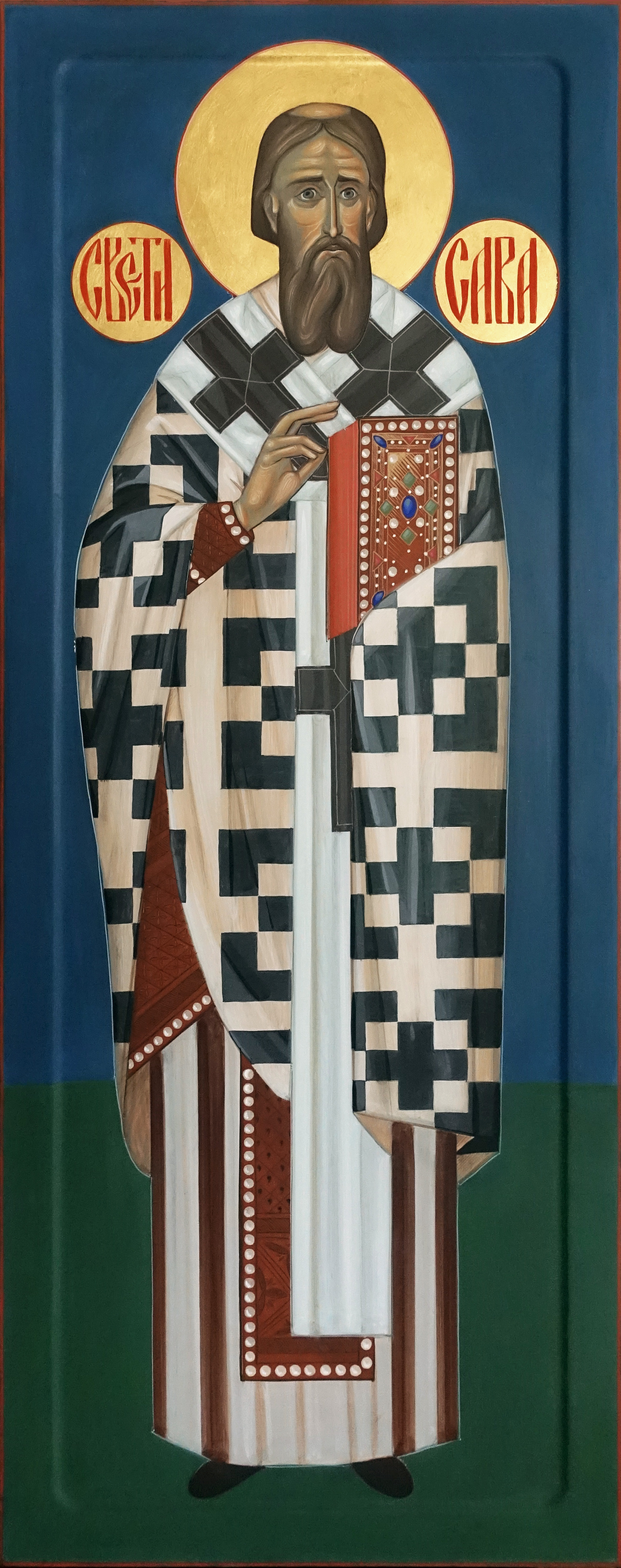 Икона Свети Сава - Иконописна радионица Анђел Шевић